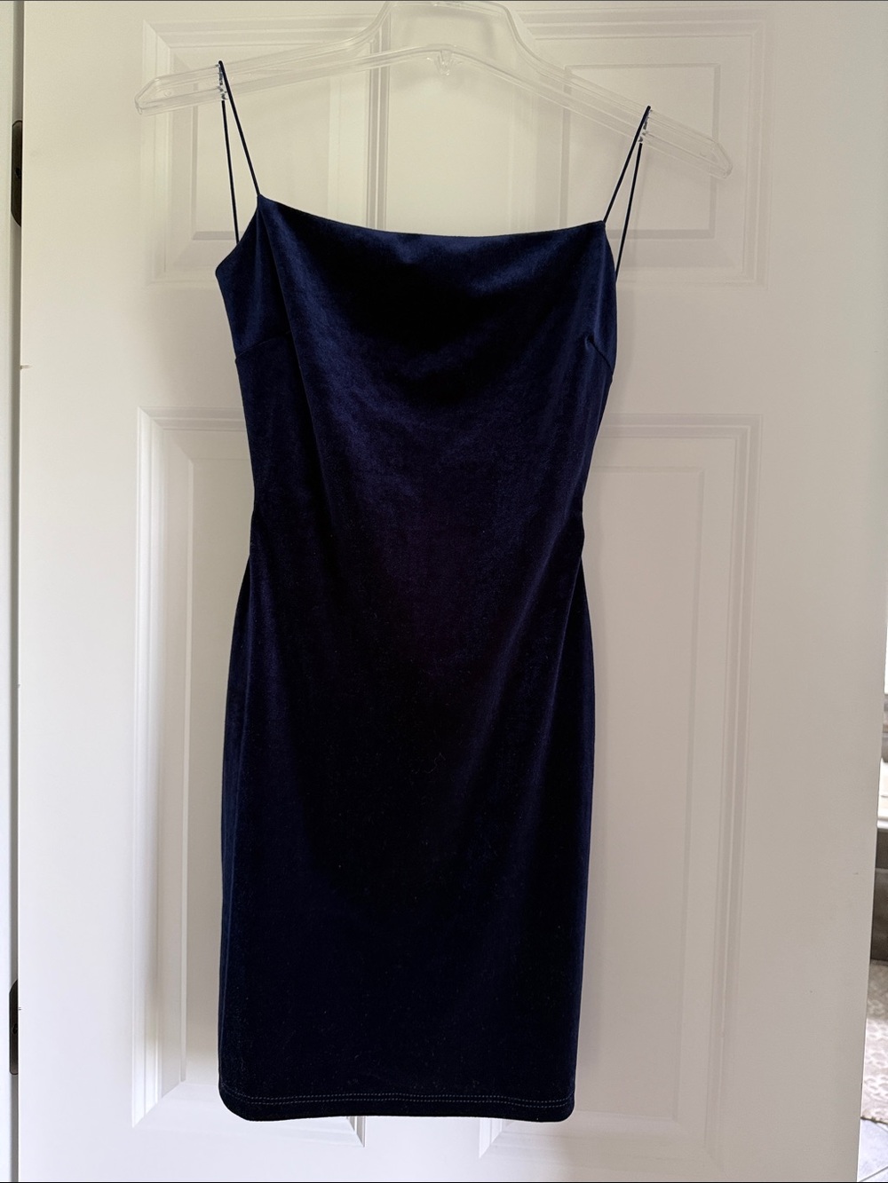 Beautiful Navy Velvet Strappy Dress Size 2